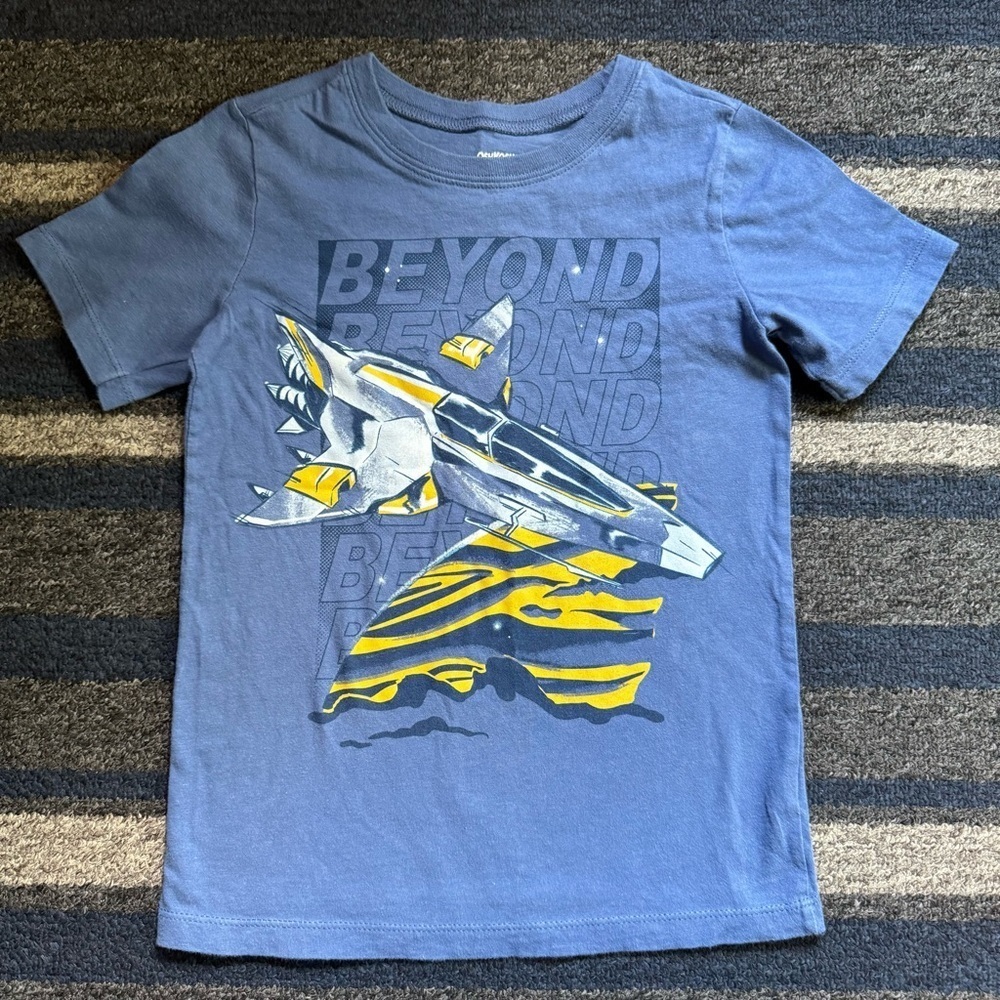 OshKosh B'gosh‎ Boys Blue and Yellow Short Sleeve Tee Size 6